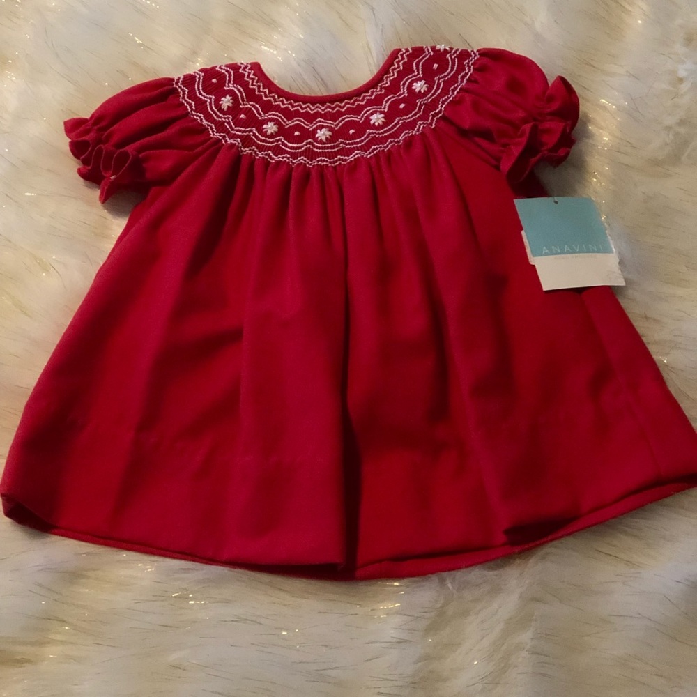 Red Anavini Infant Dress Size 6 Months